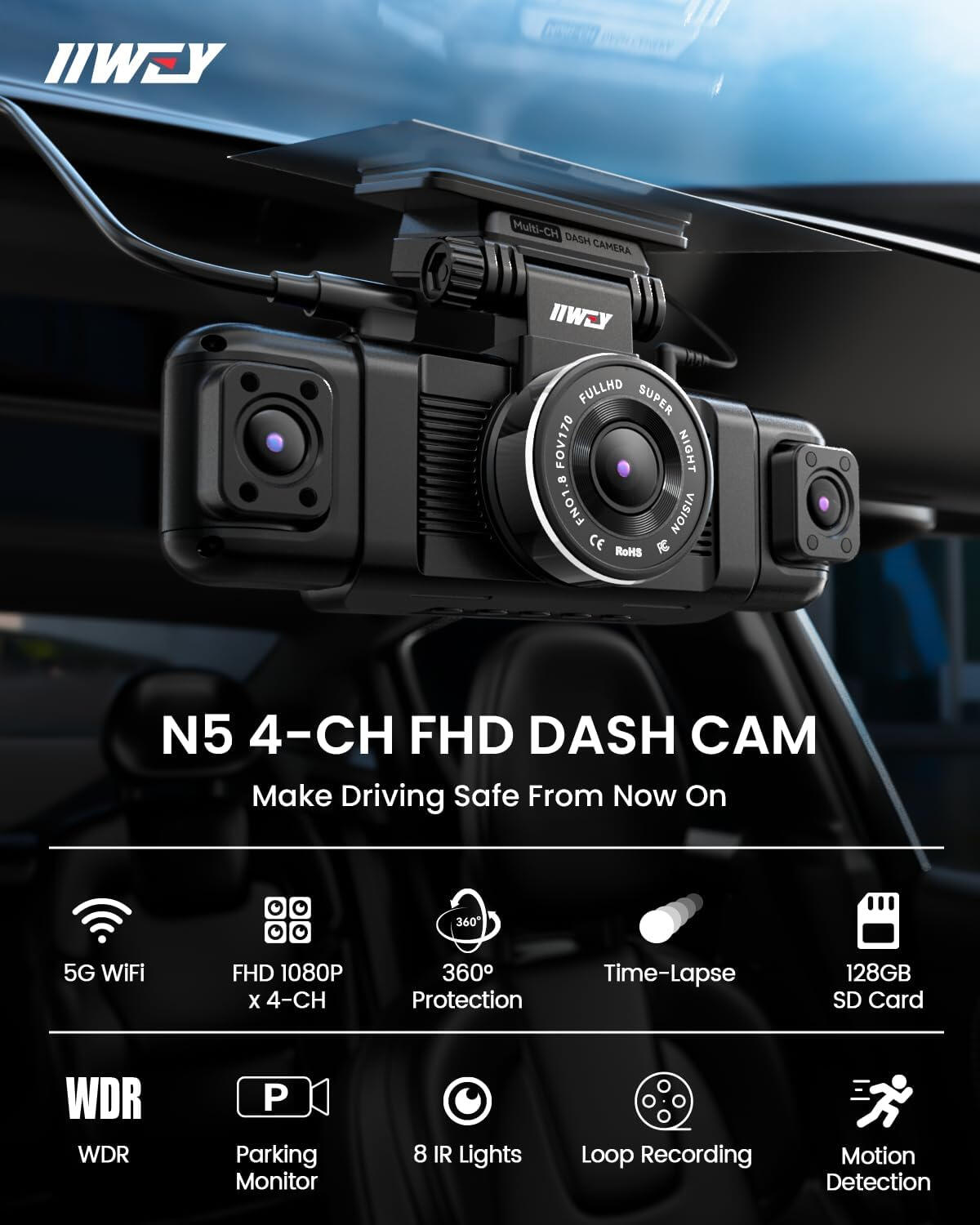 4-CH FHD DASH CAM